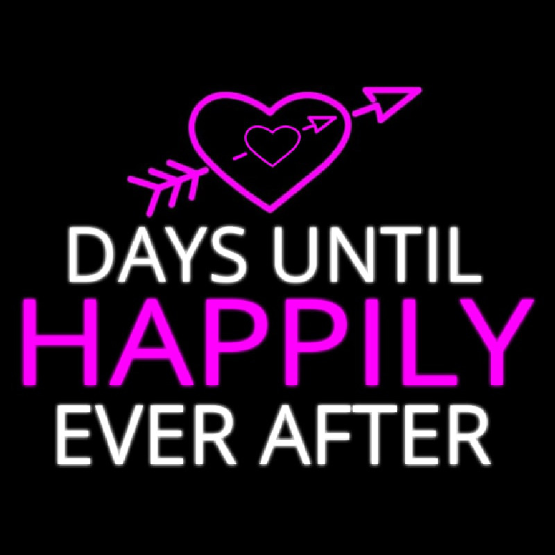 Days Until Happily Neonreclame