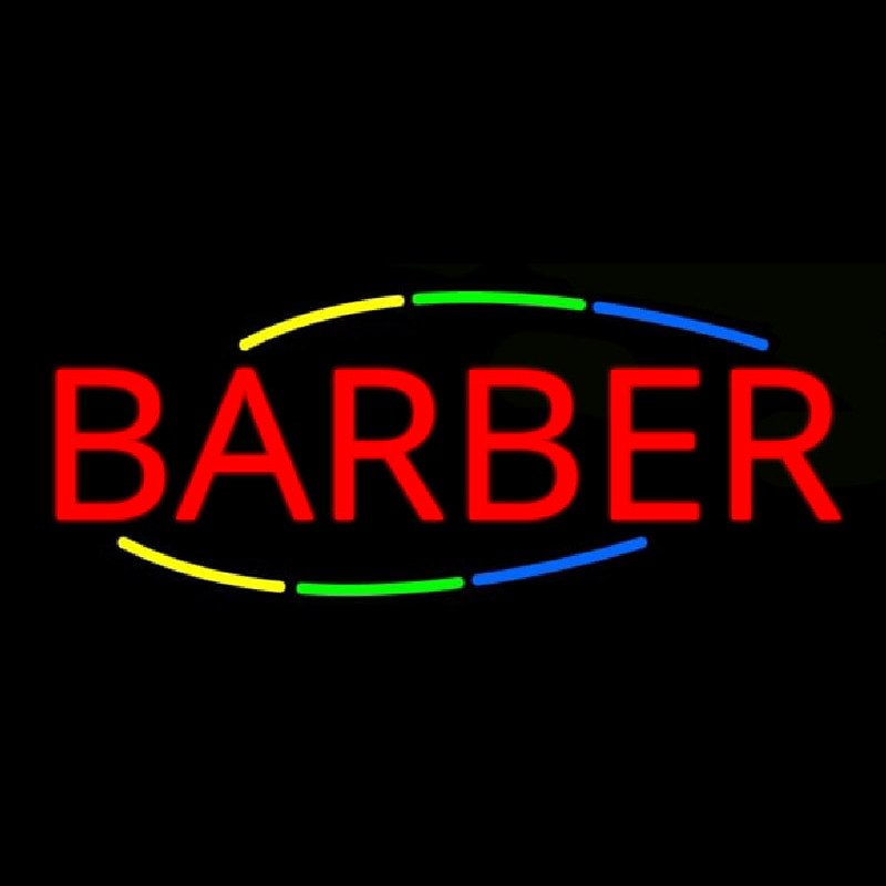 Deco Style Multi Colored Barber Neonreclame