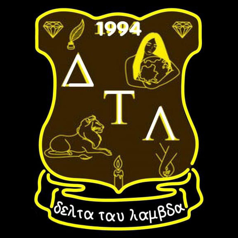Delta Tau Lambda Latina Greek Logo Neonreclame