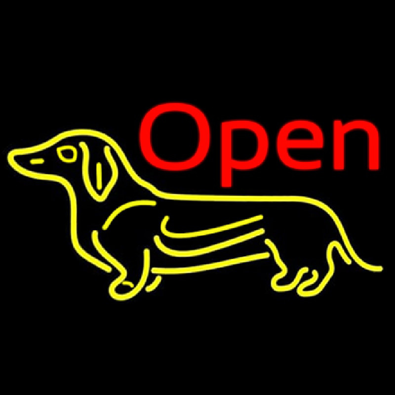 Dog Flashing Open 2 Neonreclame