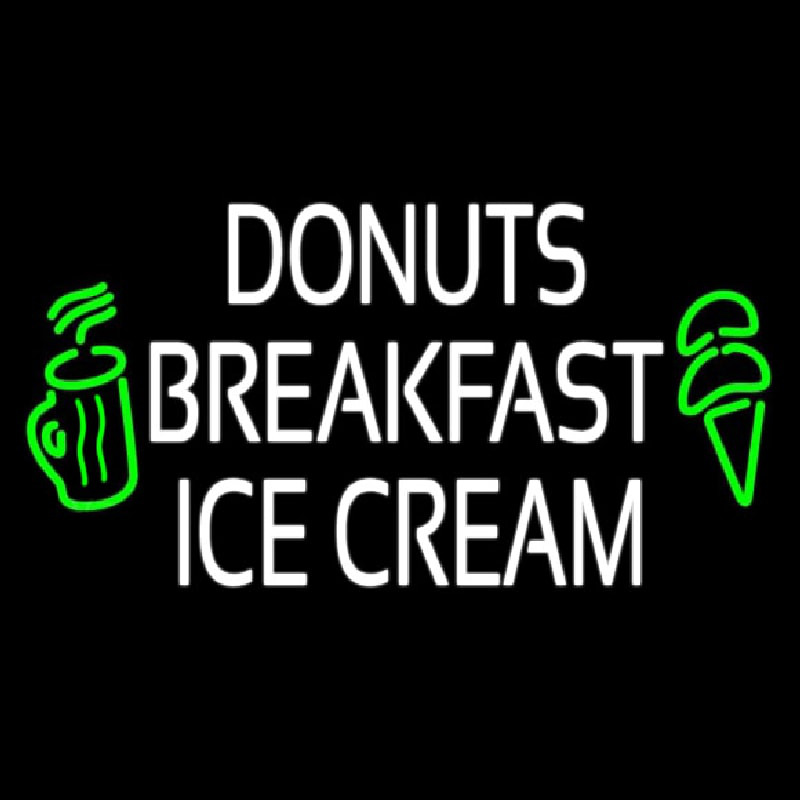 Donuts Breakfast Ice Cream Neonreclame