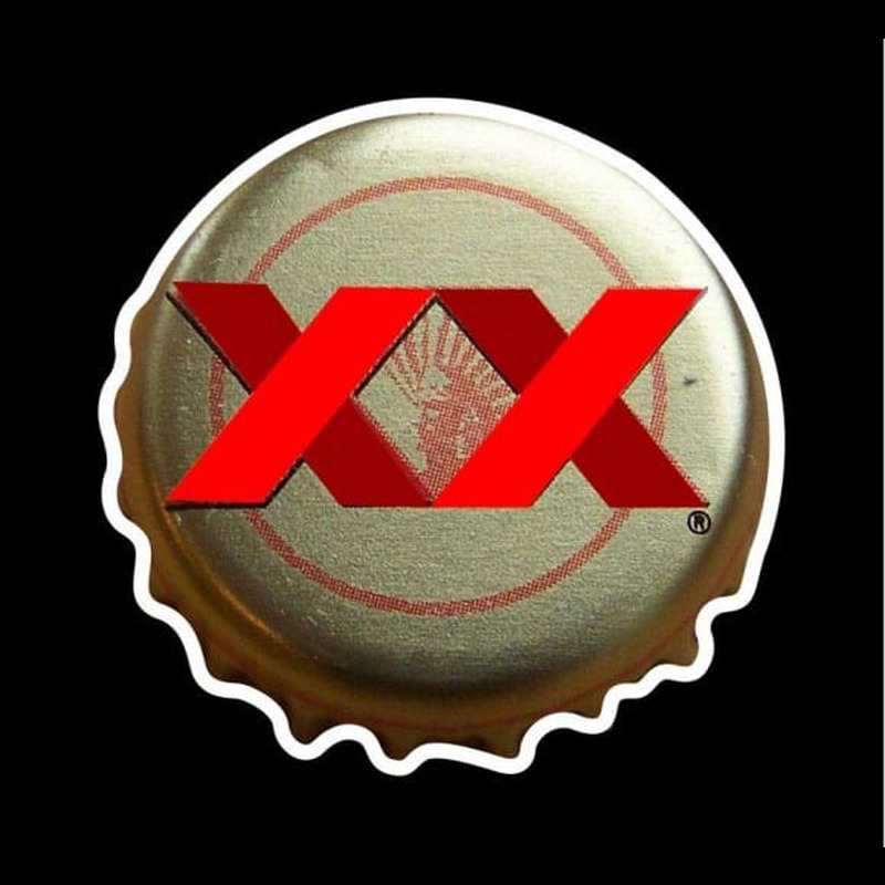 Dos Equis Amber Me ico Bottle Cap Beer Sign Neonreclame