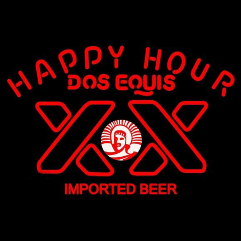 Dos Equis Beer Happy Hour Beer Sign Neonreclame