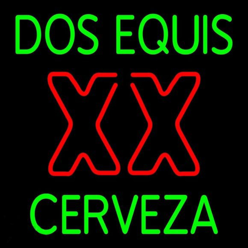 Dos Equis X  Cerveza 24 24 Beer Sign Neonreclame