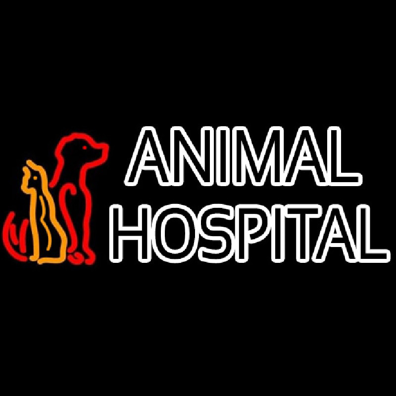 Double Stroke Animal Hospital Neonreclame