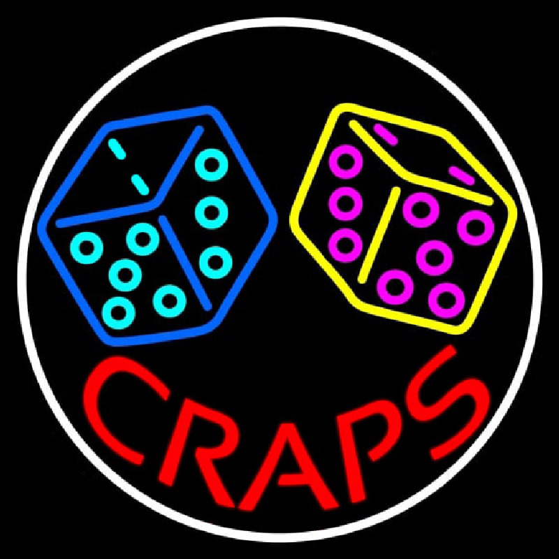 Double Stroke Craps With Dise 1 Neonreclame