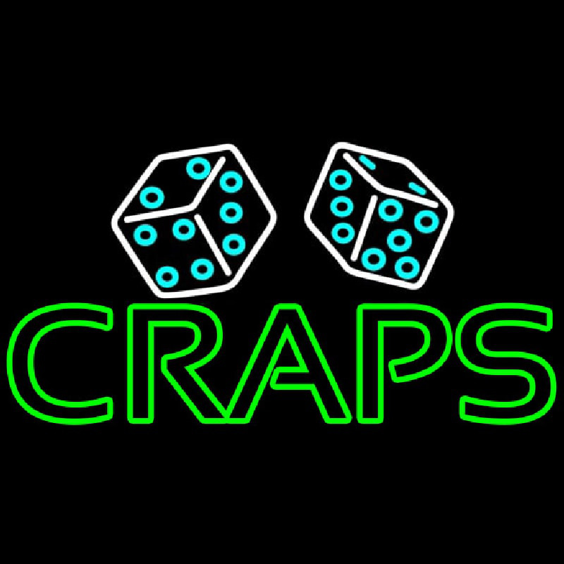 Double Stroke Craps With Dise Neonreclame