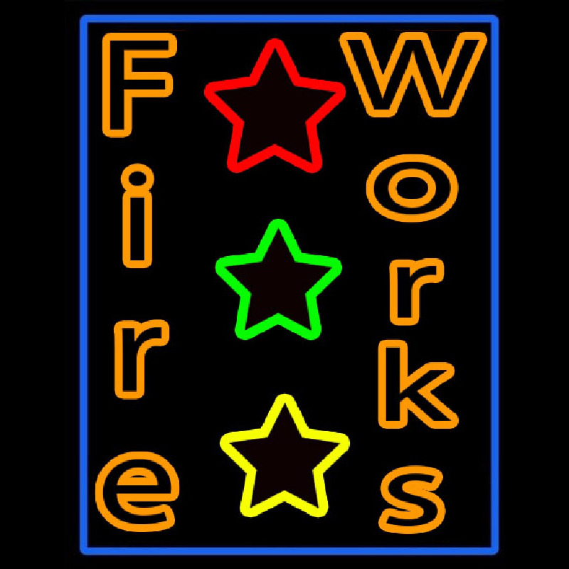 Double Stroke Fireworks Neonreclame