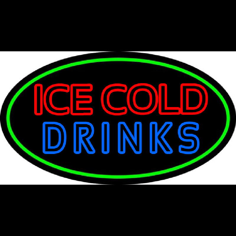 Double Stroke Ice Cold Drinks Neonreclame