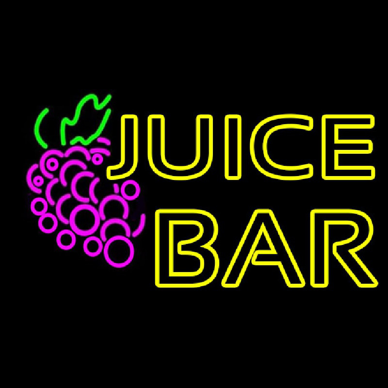 Double Stroke Juice Bar With Grapes Neonreclame