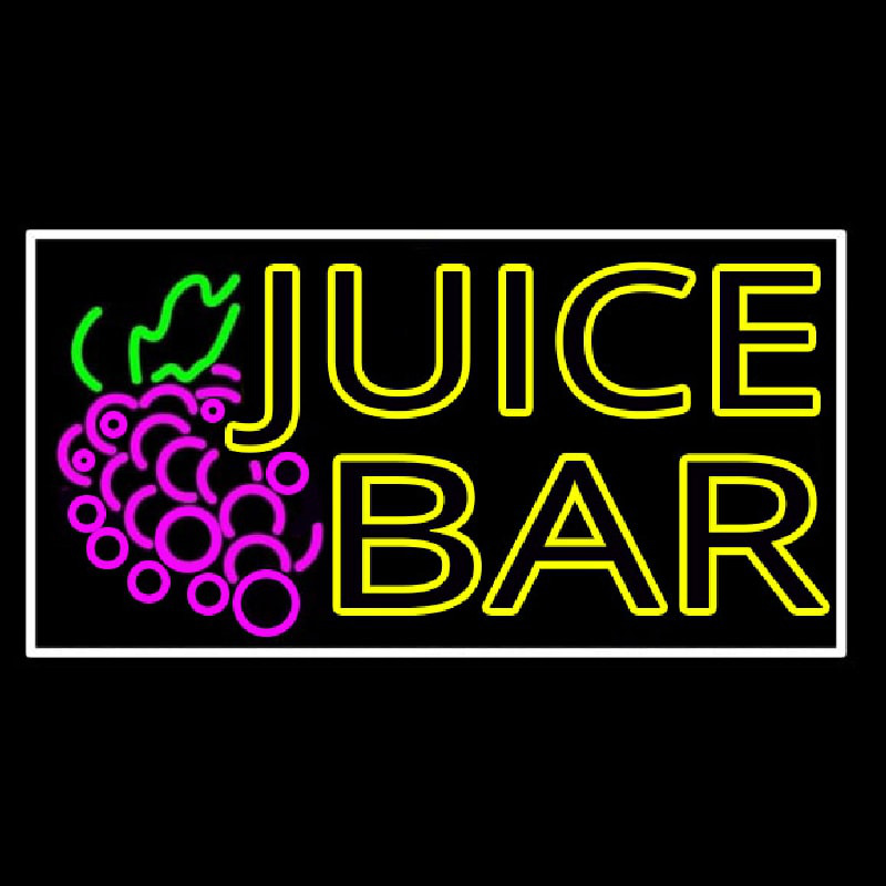 Double Stroke Juice Bar With Grapes Neonreclame