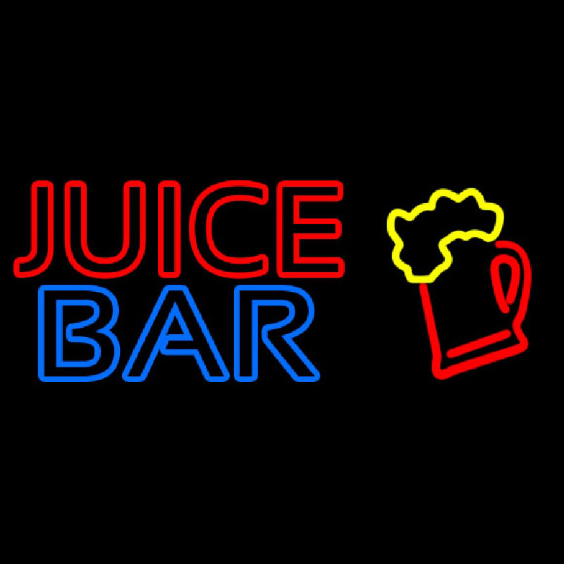 Double Stroke Juice Bar With Grapes Neonreclame