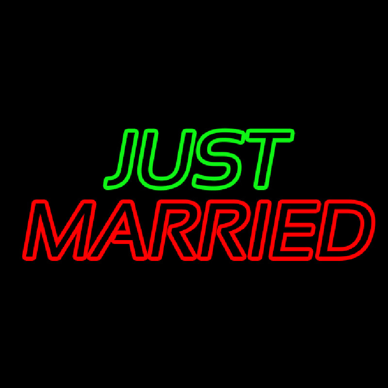 Double Stroke Just Married Neonreclame