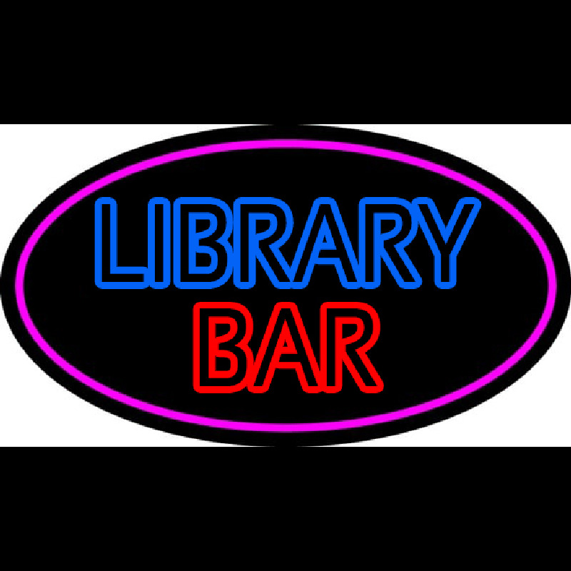 Double Stroke Library Bar Neonreclame