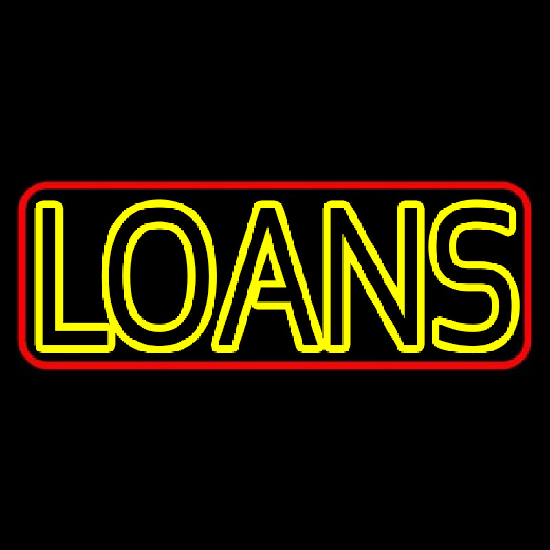 Double Stroke Loan With Red Border Neonreclame