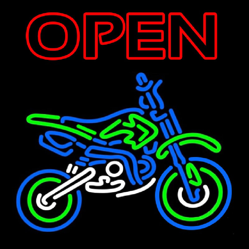 Double Stroke Open Bike Logo Neonreclame