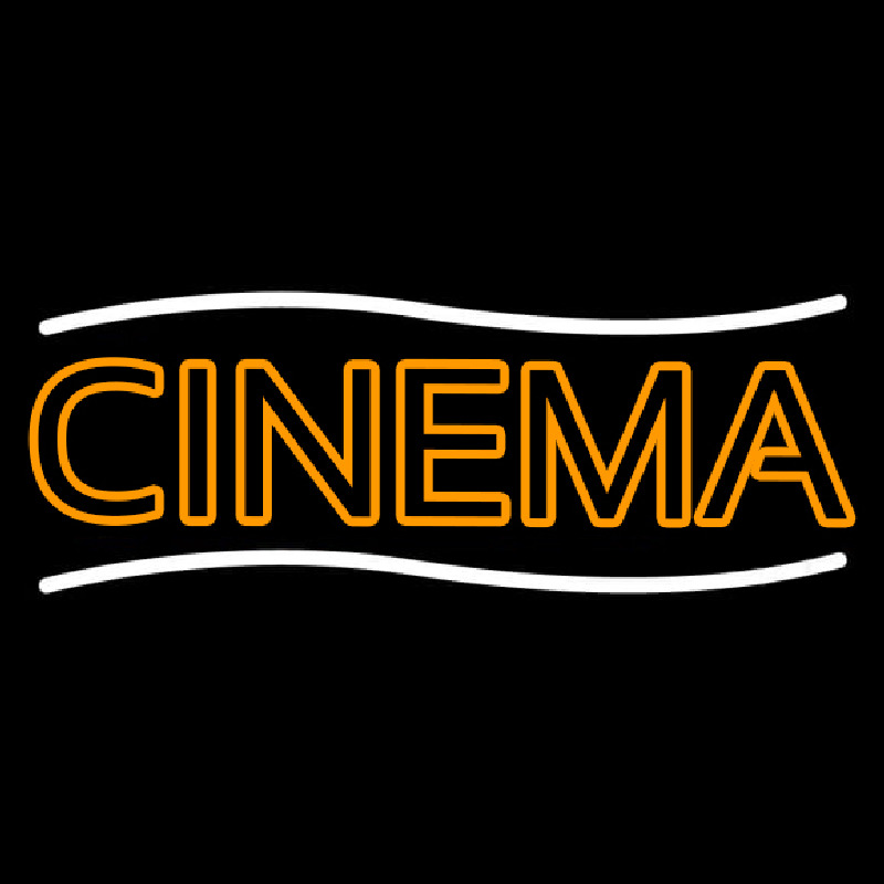 Double Stroke Orange Cinema Neonreclame