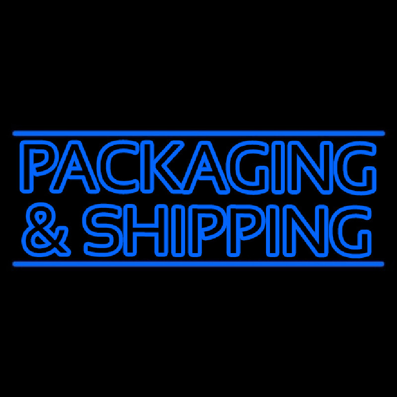 Double Stroke Packaging And Shipping Neonreclame