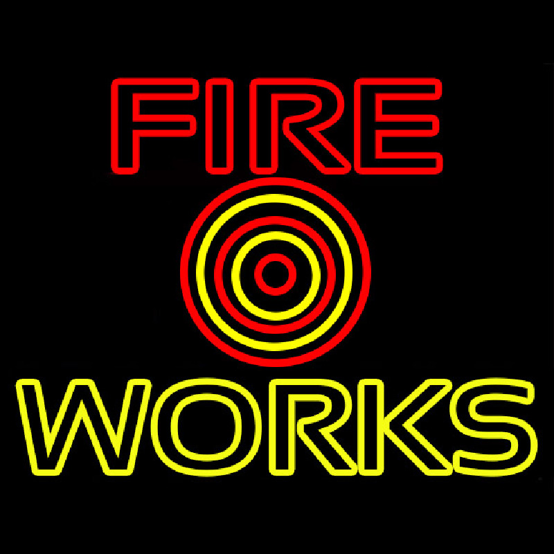 Double Stroke Stylish Fireworks Neonreclame