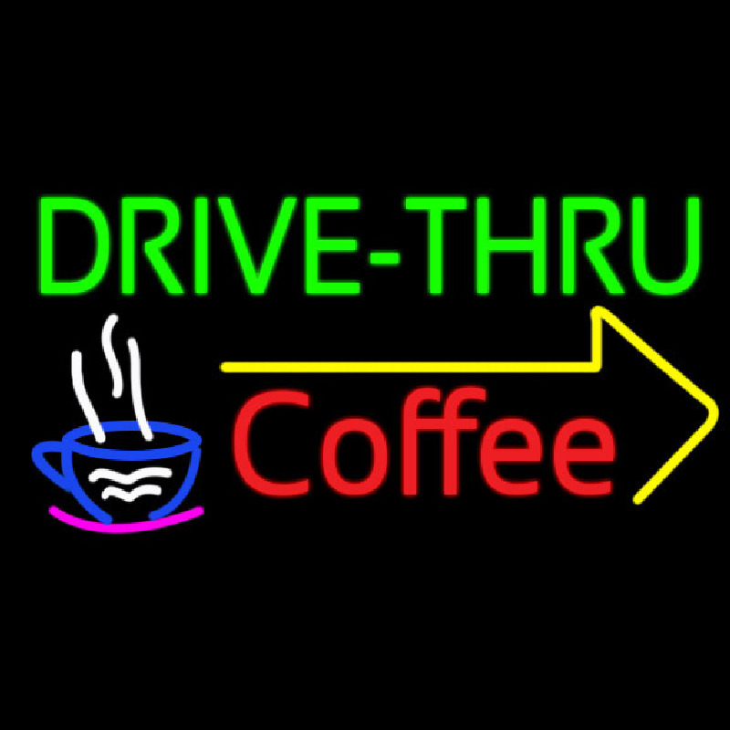 Drive Thru Coffee Neonreclame