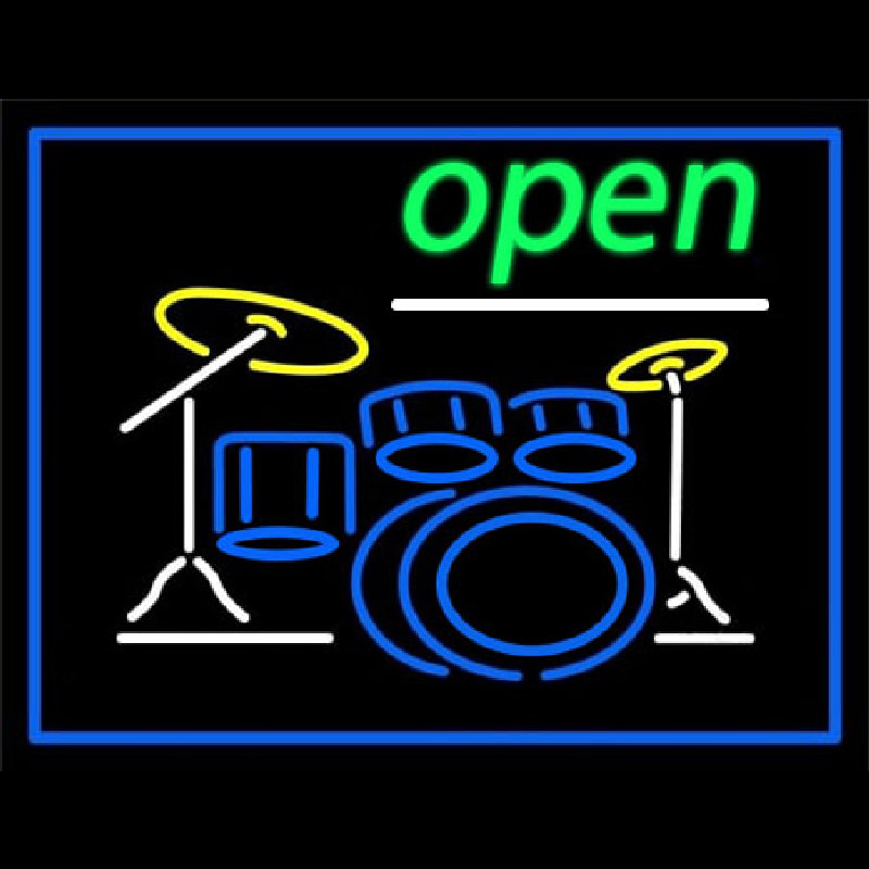 Drum Open Neonreclame