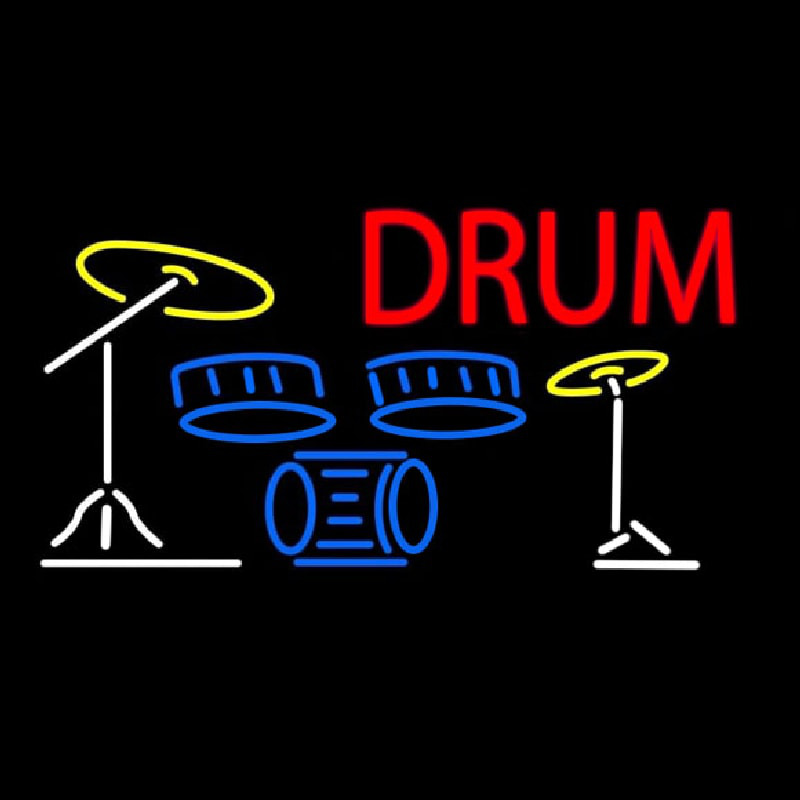 Drum Set 1 Neonreclame