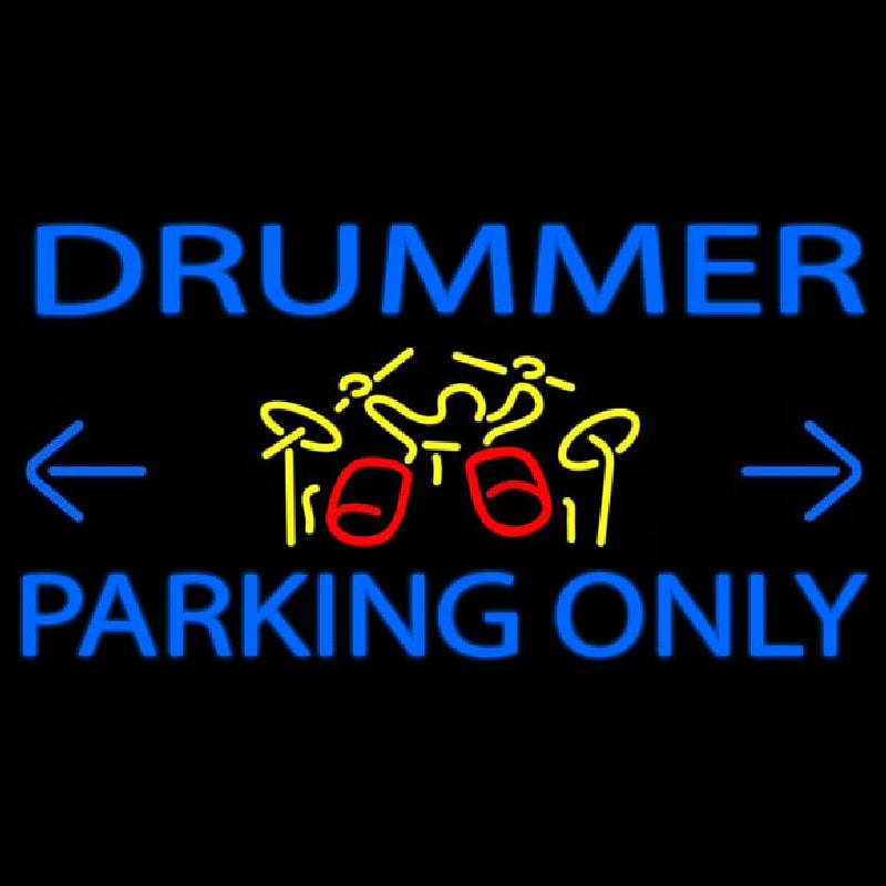 Drummer Parking Only 1 Neonreclame