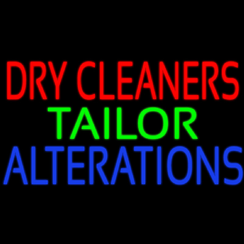 Dry Cleaners Tailor Alterations Neonreclame