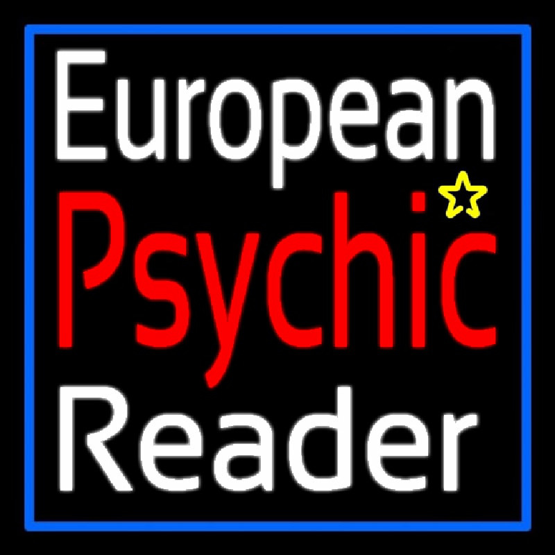 European Psychic Reader Neonreclame