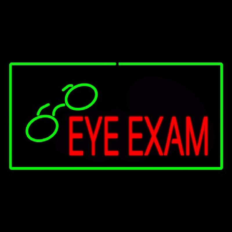 Eye E am With Green Border Neonreclame
