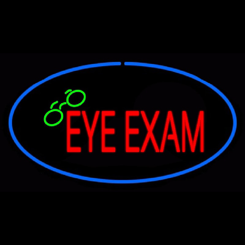 Eye E ams Oval Blue Neonreclame