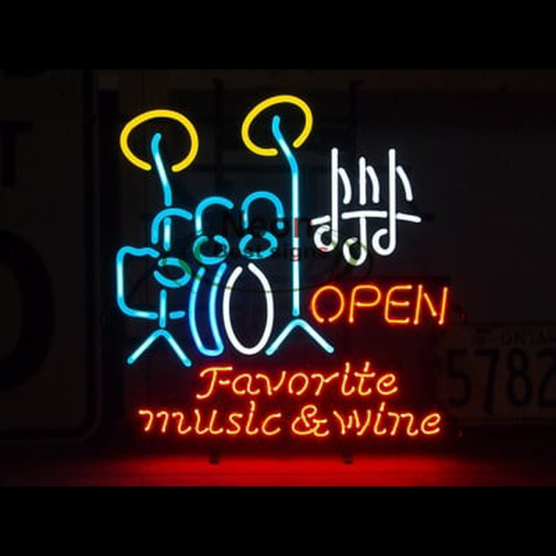 FAVORITE MUSIC WINE Neonreclame