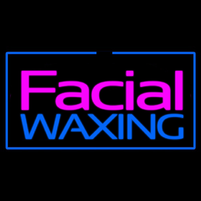 Facial Wa ing Rectangle Blue Neonreclame