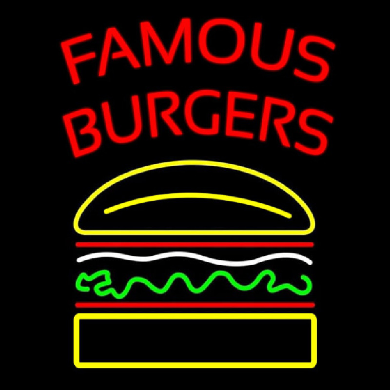 Famous Burgers Neonreclame