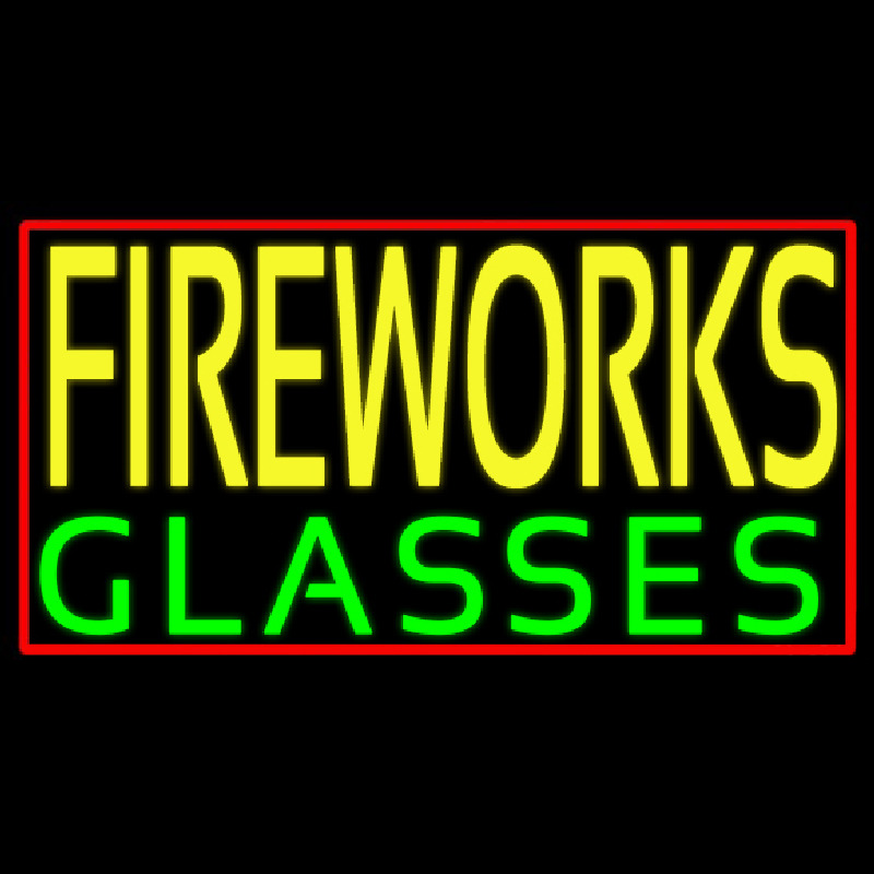Fire Work Glasses 1 Neonreclame