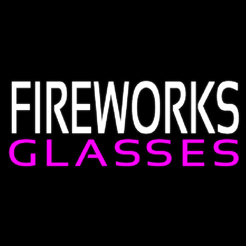 Fire Work Glasses Neonreclame