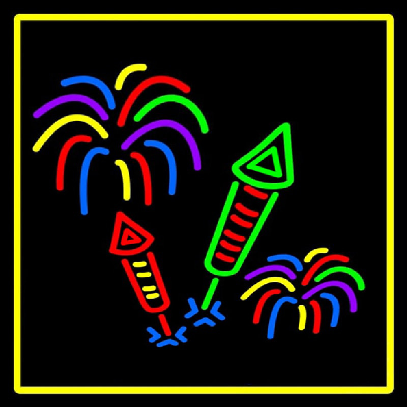 Fire Work With Multi Color 1 Neonreclame