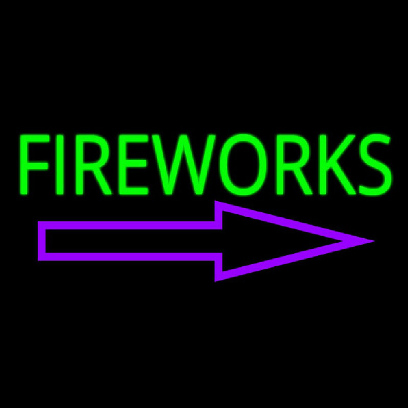 Fireworks With Arrow 1 Neonreclame