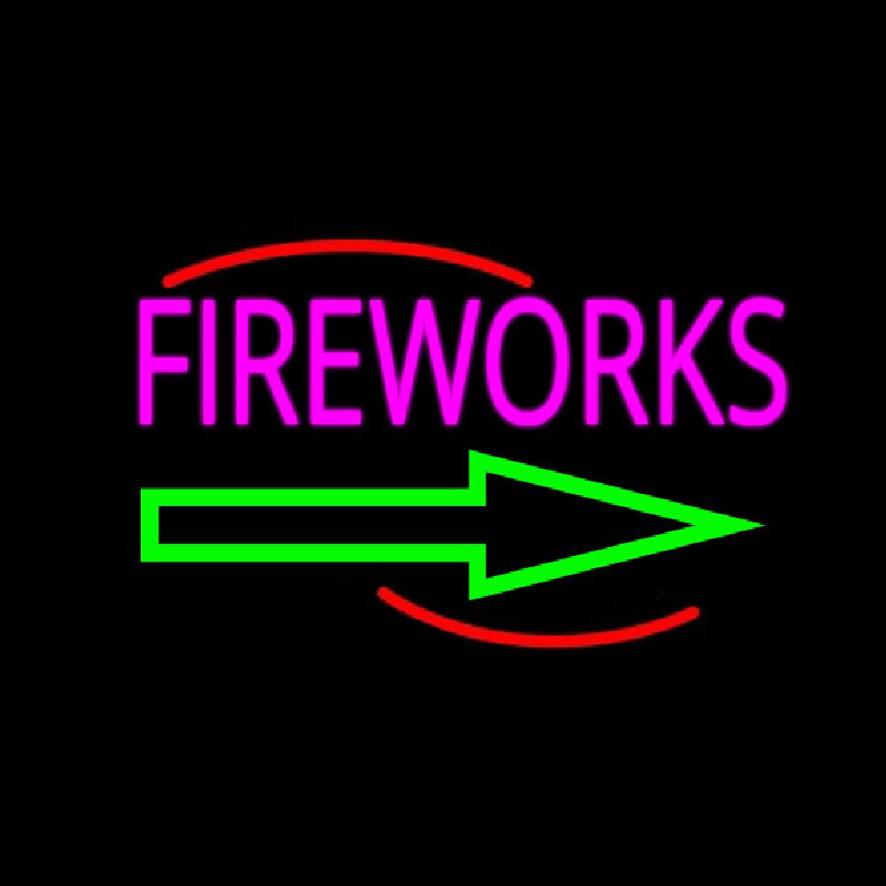 Fireworks With Arrow 2 Neonreclame