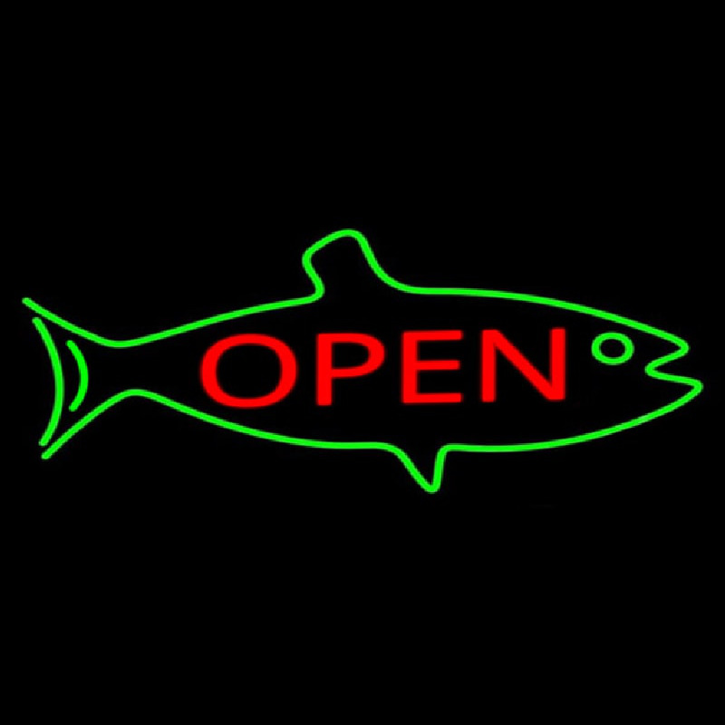 Fish Logo Open Neonreclame