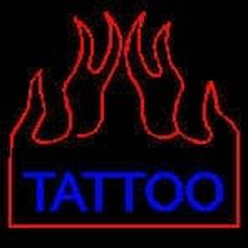 Flaming Tattoo Neonreclame