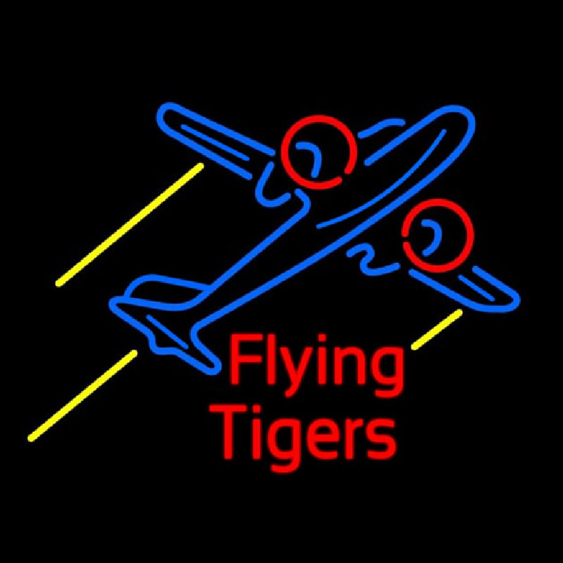 Flying Tigers Airplane Neonreclame