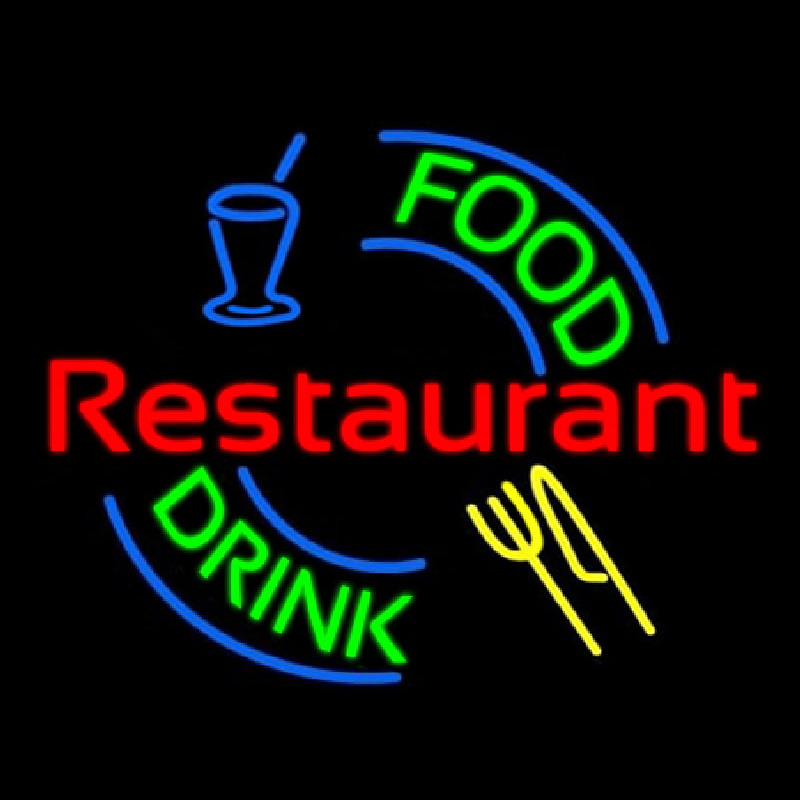 Food And Drink Restaurant Logo Neonreclame