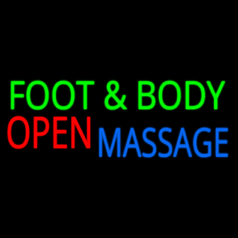 Foot And Body Massage Open Neonreclame