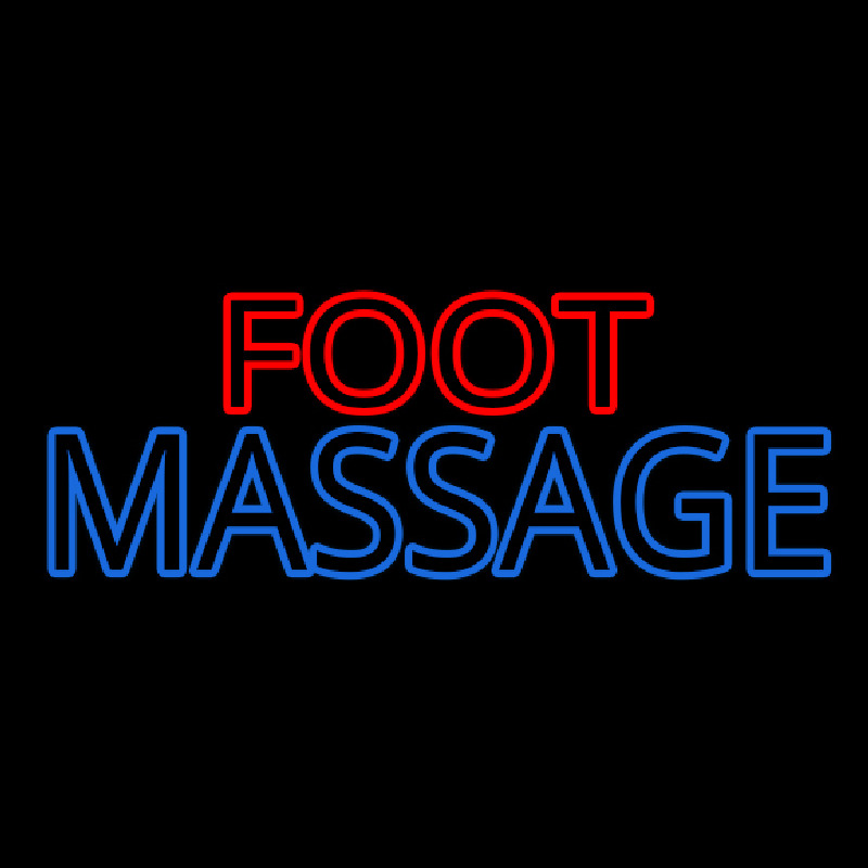Foot With Double Stroke Massage Neonreclame