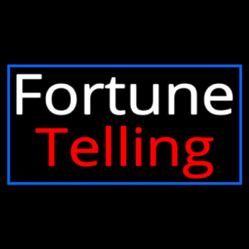 Fortune Telling Blue Border Neonreclame