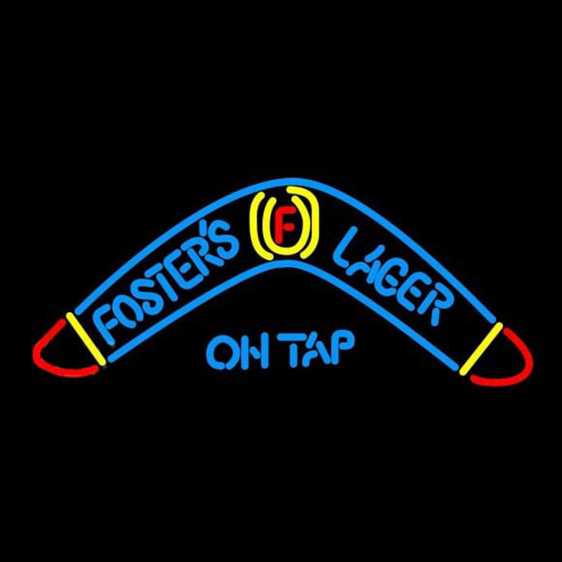Fosters Lager Boomerang Beer Sign Neonreclame