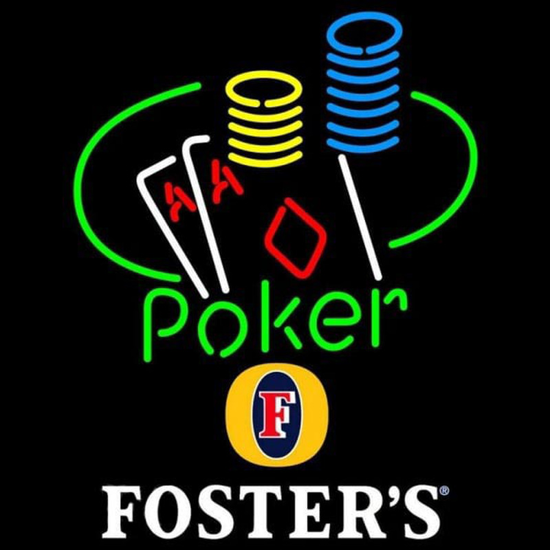 Fosters Poker Ace Coin Table Beer Sign Neonreclame