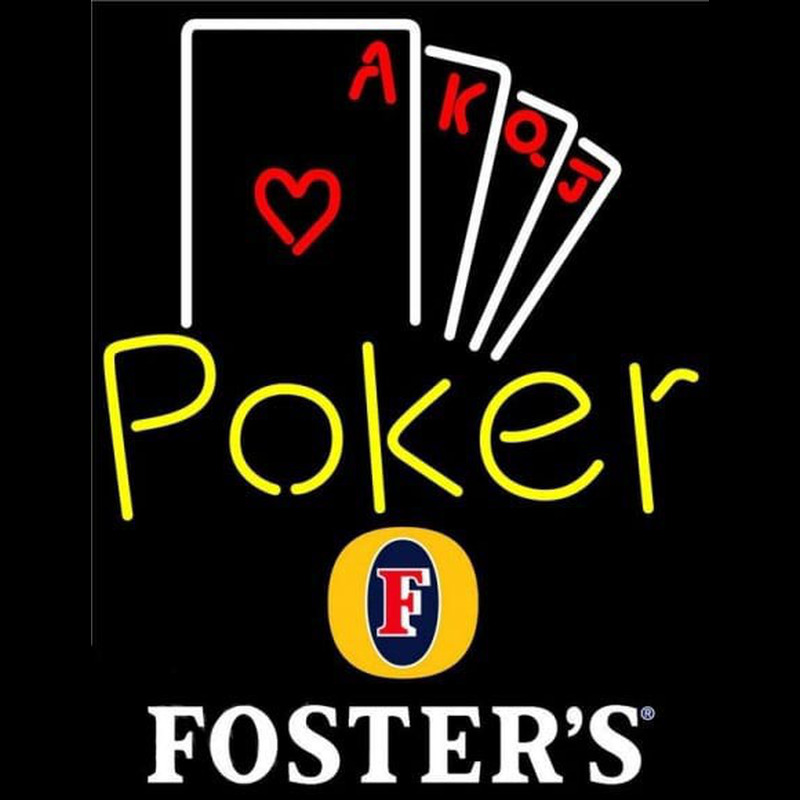 Fosters Poker Ace Series Beer Sign Neonreclame