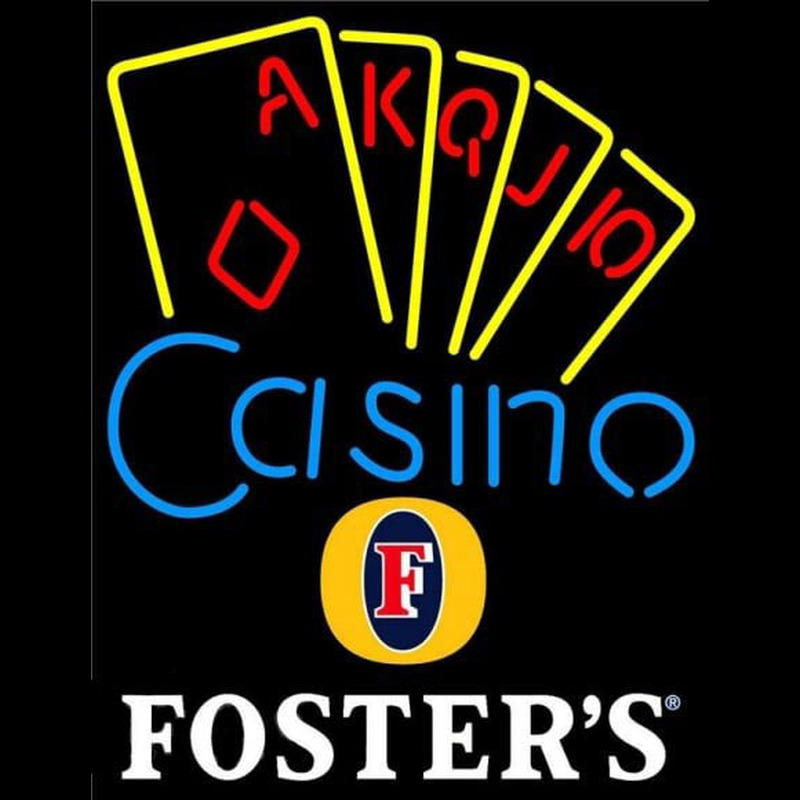 Fosters Poker Casino Ace Series Beer Sign Neonreclame